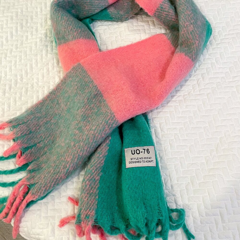 Urban Oufitters Check Blanket-Scarf